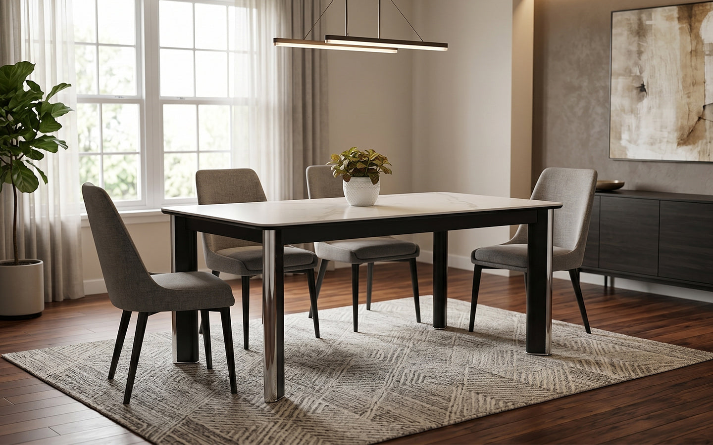 Lunaro Modern Dining Table – 1.4m