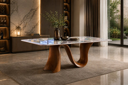 Elysian Curve Marble Dining Table