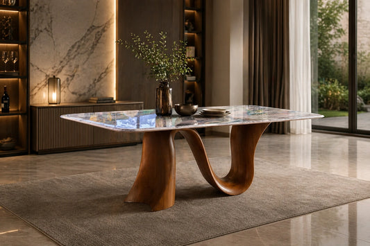 Elysian Curve Marble Dining Table