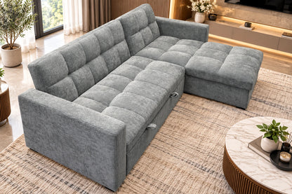 Luxe Comfort L-Shape Sofa Bed with Storage