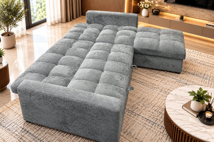 Luxe Comfort L-Shape Sofa Bed with Storage