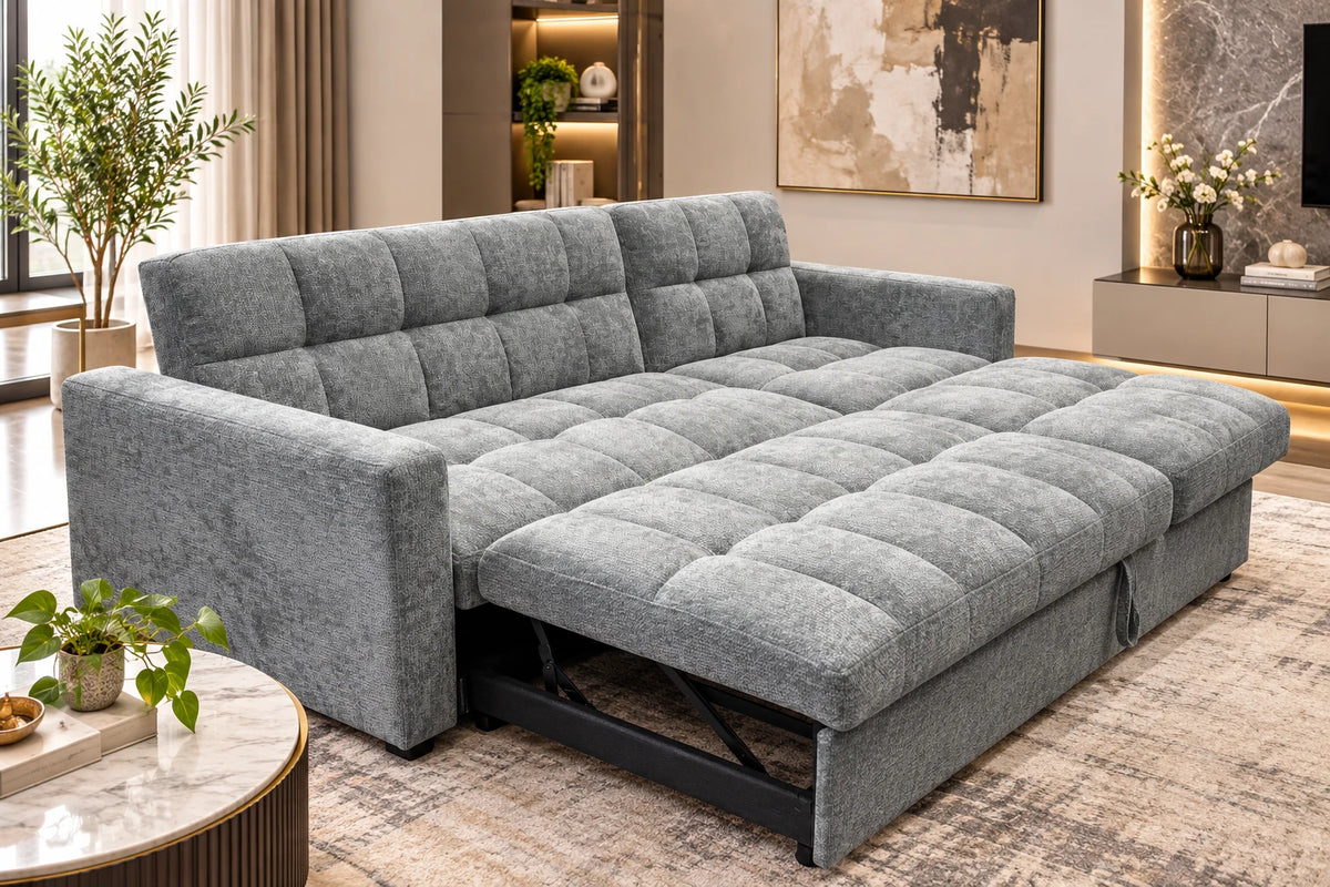 Luxe Comfort L-Shape Sofa Bed with Storage