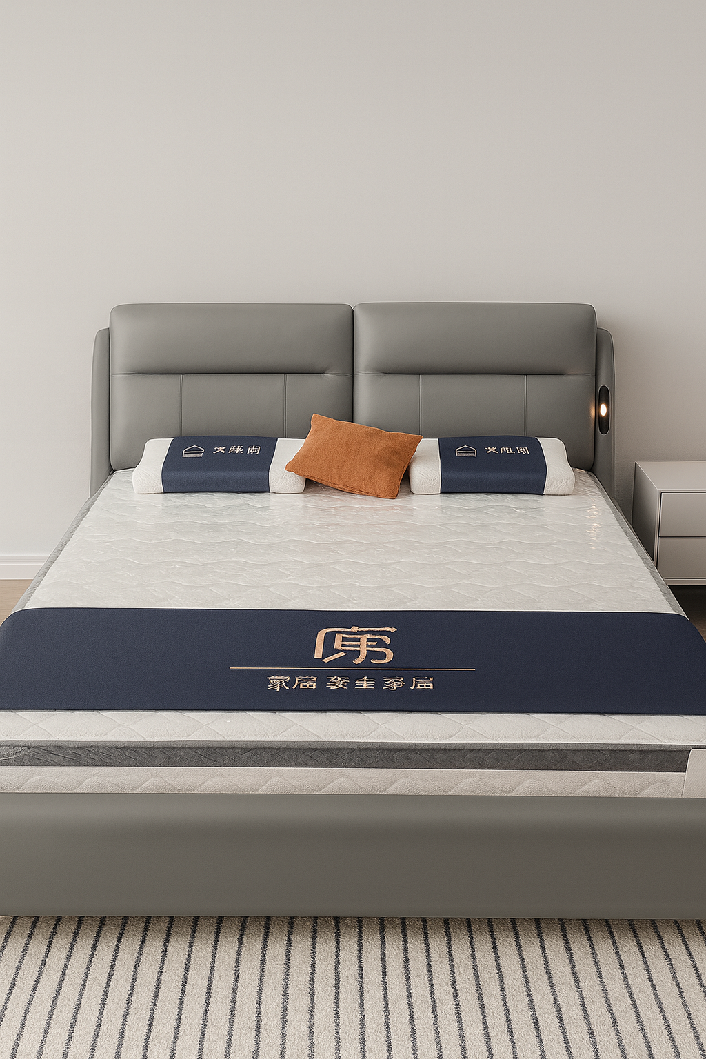 LumiRest Premium Leather Bed