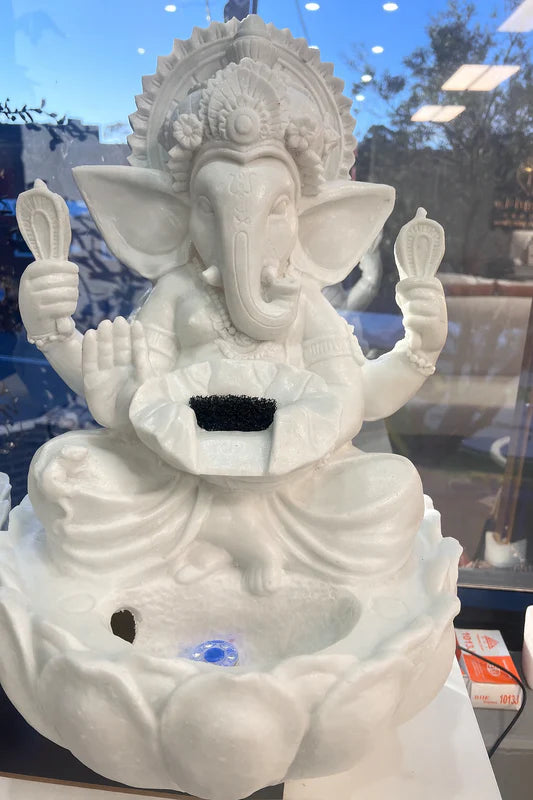 Lord Ganesh water fountain home decor statue with LED light