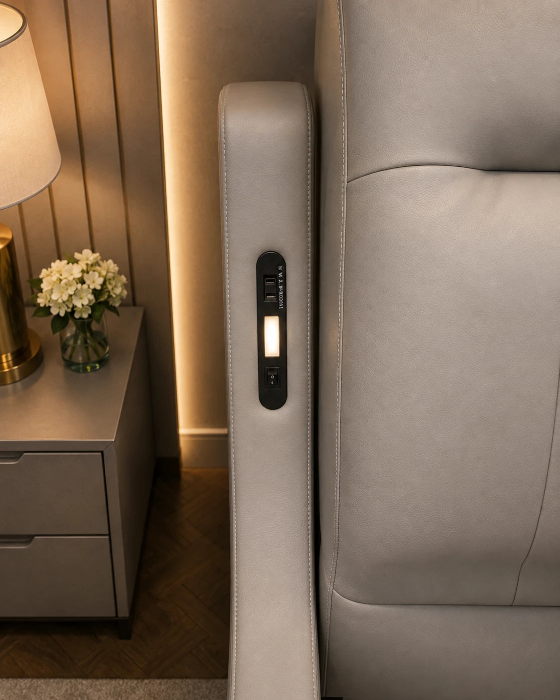 LumiRest Premium Leather Bed