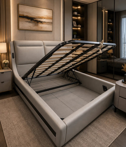 LumiRest Premium Leather Bed