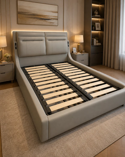 LumiRest Premium Leather Bed