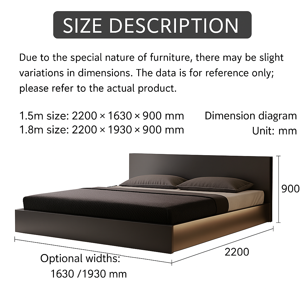 Modern matte black hydraulic lift storage bed with LED lighting and tall headboard