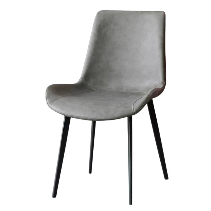 Side view of elegant dining chair with cushioned seat for Model 74001A dining set