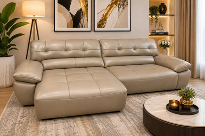 Contemporary Recliner Tufted Leather SofaBed